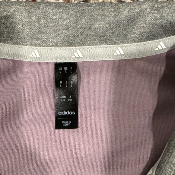 adidas Light Purple/Gray Quarter-Zip Pullover - Picture 2 of 6